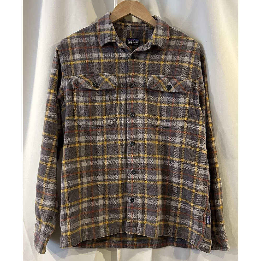 Patagonia Fjord Flannel Shirt Mens Plaid Long‎ Sleeve Button Hiking